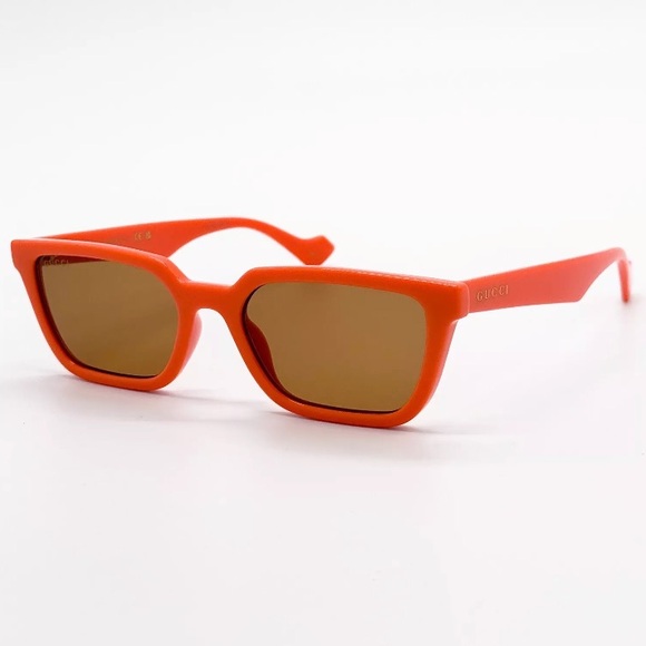 NEW GUCCI GG1539S 004 CAT EYE ORANGE BROWN WOMEN SUNGLASSES GUCCI - Picture 3 of 12